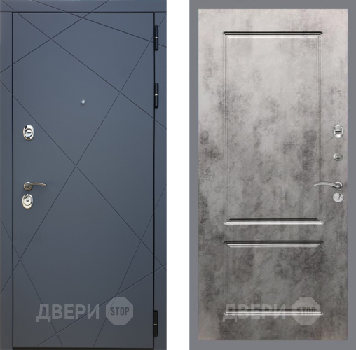 Входная металлическая Дверь Рекс (REX) 13 Силк Титан FL-117 Бетон темный в Голицыно