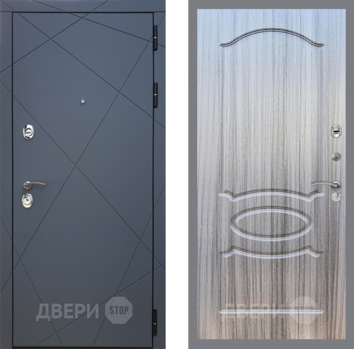 Входная металлическая Дверь Рекс (REX) 13 Силк Титан FL-128 Сандал грей в Голицыно