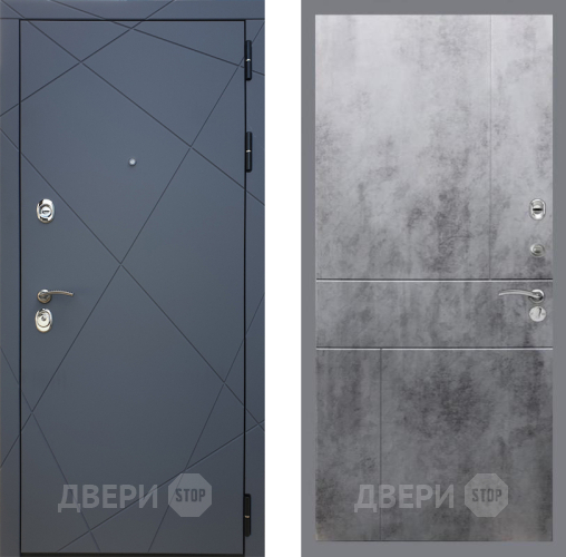 Входная металлическая Дверь Рекс (REX) 13 Силк Титан FL-290 Бетон темный в Голицыно