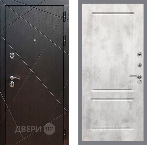 Входная металлическая Дверь Рекс (REX) 13 Венге FL-117 Бетон светлый в Голицыно