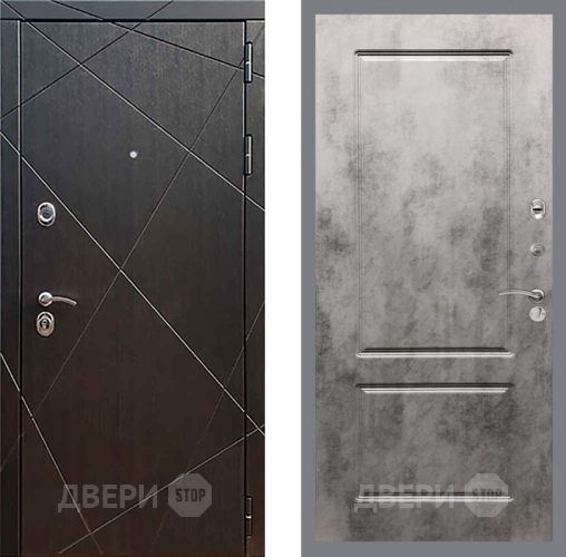 Входная металлическая Дверь Рекс (REX) 13 Венге FL-117 Бетон темный в Голицыно