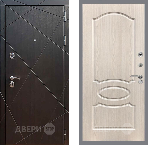 Входная металлическая Дверь Рекс (REX) 13 Венге FL-128 Беленый дуб в Голицыно