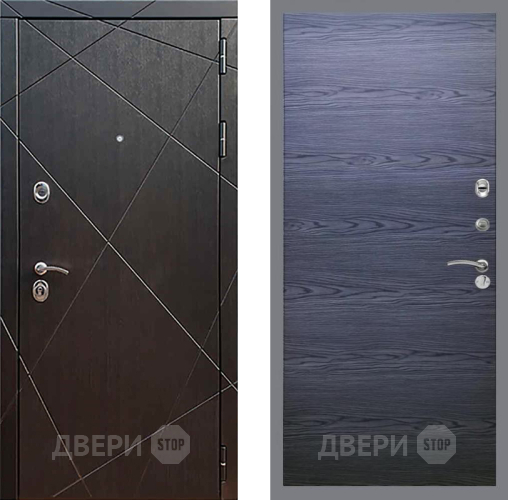 Входная металлическая Дверь Рекс (REX) 13 Венге GL Дуб тангенальный черный в Голицыно
