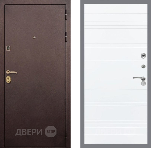 Входная металлическая Дверь Рекс (REX) Лайт 3К Line Силк Сноу в Голицыно