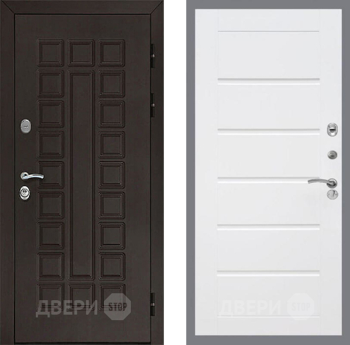 Входная металлическая Дверь Рекс (REX) Сенатор 3К Сити Белый ясень в Голицыно