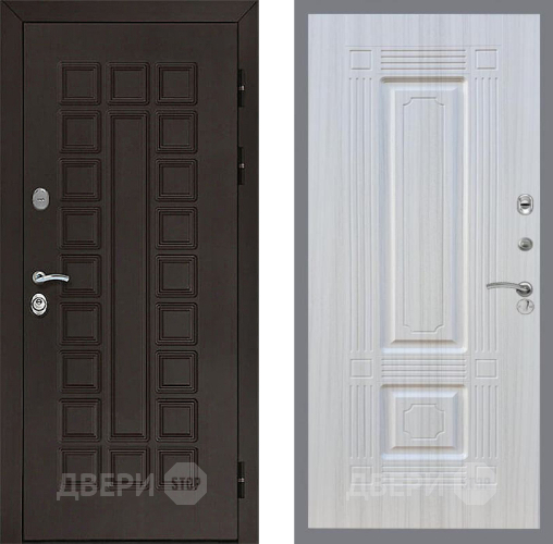 Входная металлическая Дверь Рекс (REX) Сенатор 3К FL-2 Сандал белый в Голицыно