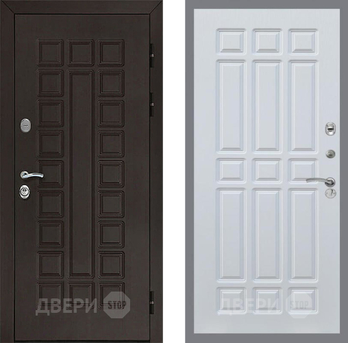 Входная металлическая Дверь Рекс (REX) Сенатор 3К FL-33 Белый ясень в Голицыно