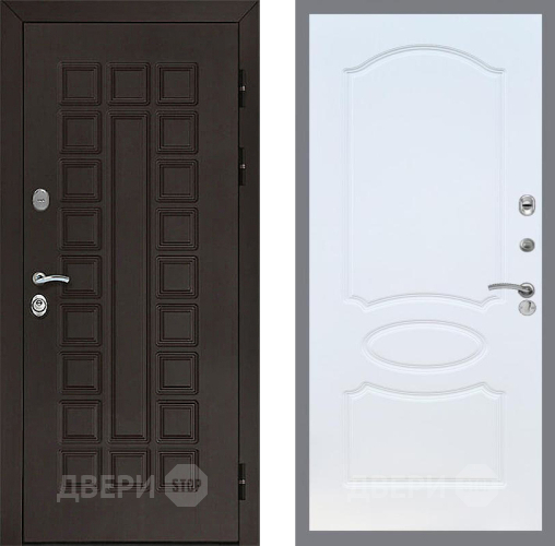 Входная металлическая Дверь Рекс (REX) Сенатор 3К FL-128 Белый ясень в Голицыно