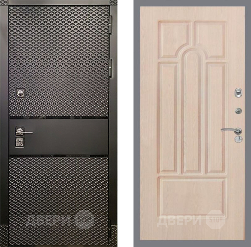 Входная металлическая Дверь Рекс (REX) 15 Черный Кварц FL-58 Беленый дуб в Голицыно