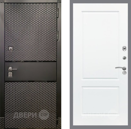 Входная металлическая Дверь Рекс (REX) 15 Черный Кварц FL-117 Силк Сноу в Голицыно