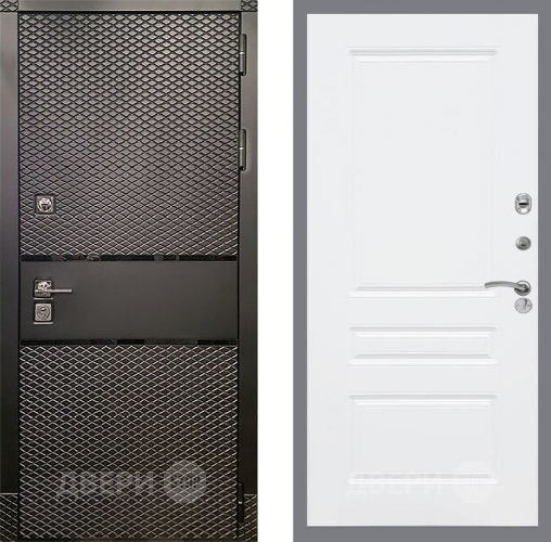 Входная металлическая Дверь Рекс (REX) 15 Черный Кварц FL-243 Силк Сноу в Голицыно