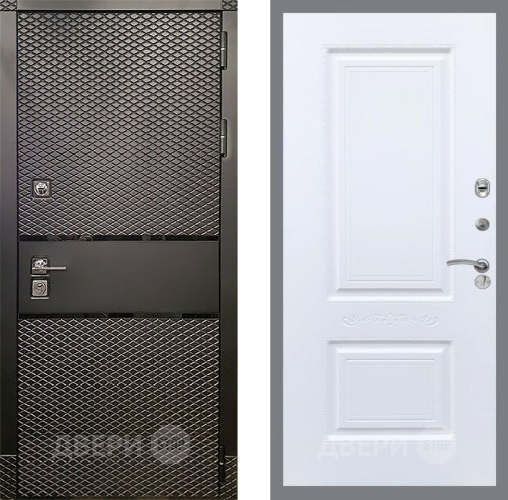 Входная металлическая Дверь Рекс (REX) 15 Черный Кварц Смальта Силк Сноу в Голицыно
