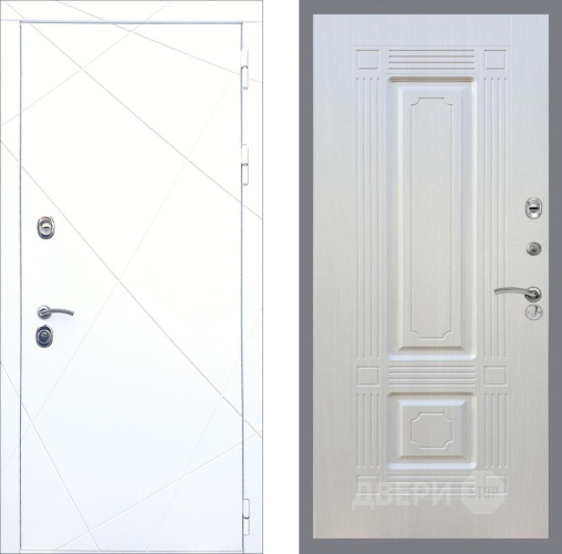 Входная металлическая Дверь Рекс (REX) 13 Силк Сноу FL-2 Лиственница беж в Голицыно