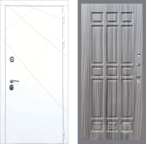 Входная металлическая Дверь Рекс (REX) 13 Силк Сноу FL-33 Сандал грей в Голицыно