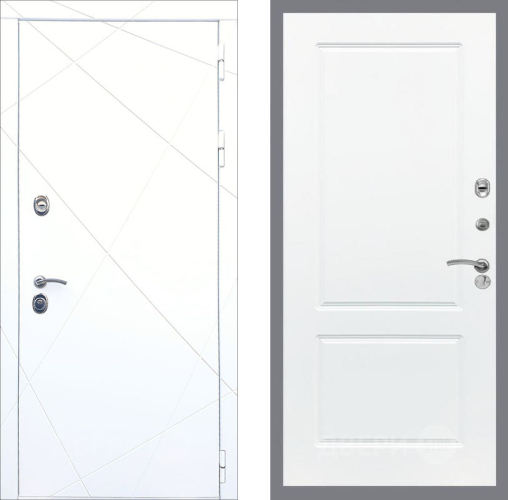 Входная металлическая Дверь Рекс (REX) 13 Силк Сноу FL-117 Силк Сноу в Голицыно