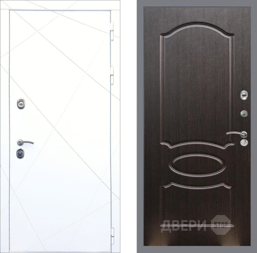 Входная металлическая Дверь Рекс (REX) 13 Силк Сноу FL-128 Венге светлый в Голицыно