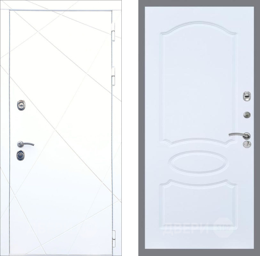 Входная металлическая Дверь Рекс (REX) 13 Силк Сноу FL-128 Силк Сноу в Голицыно