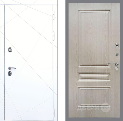 Входная металлическая Дверь Рекс (REX) 13 Силк Сноу FL-243 Беленый дуб в Голицыно