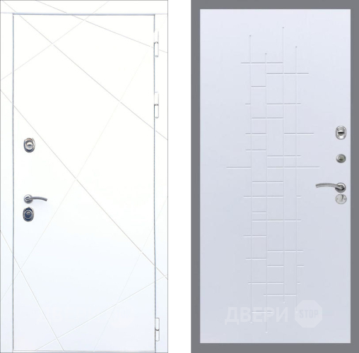 Входная металлическая Дверь Рекс (REX) 13 Силк Сноу FL-289 Белый ясень в Голицыно