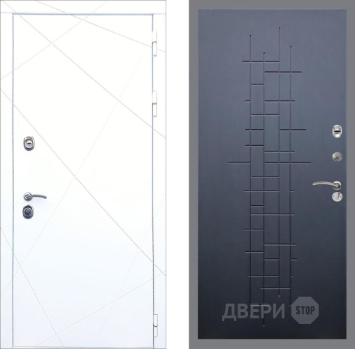 Входная металлическая Дверь Рекс (REX) 13 Силк Сноу FL-289 Ясень черный в Голицыно