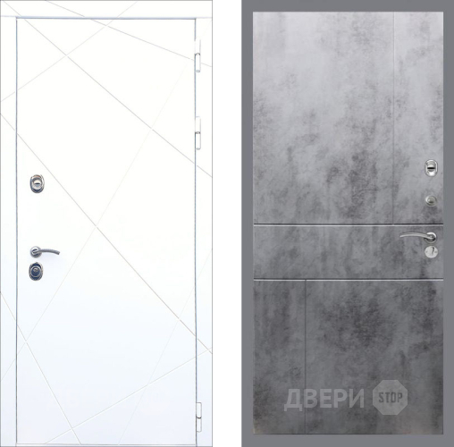 Входная металлическая Дверь Рекс (REX) 13 Силк Сноу FL-290 Бетон темный в Голицыно