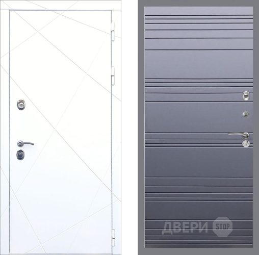 Входная металлическая Дверь Рекс (REX) 13 Силк Сноу Line Силк титан в Голицыно
