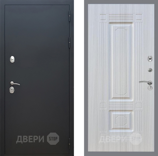 Входная металлическая Дверь Рекс (REX) 5 Черный Муар FL-2 Сандал белый в Голицыно