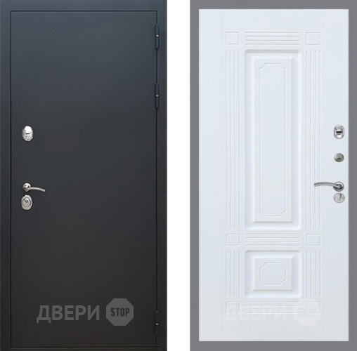 Входная металлическая Дверь Рекс (REX) 5 Черный Муар FL-2 Силк Сноу в Голицыно