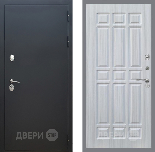 Входная металлическая Дверь Рекс (REX) 5 Черный Муар FL-33 Сандал белый в Голицыно