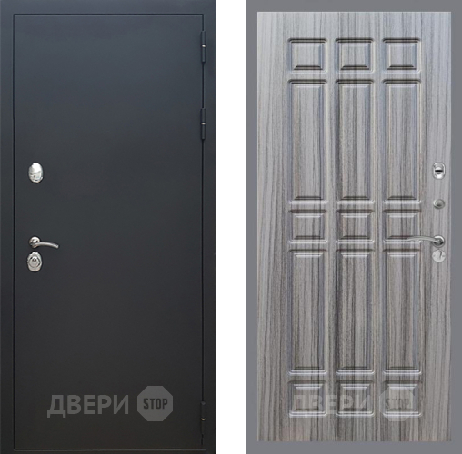 Входная металлическая Дверь Рекс (REX) 5 Черный Муар FL-33 Сандал грей в Голицыно