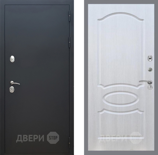 Входная металлическая Дверь Рекс (REX) 5 Черный Муар FL-128 Лиственница беж в Голицыно