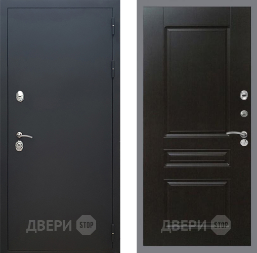 Входная металлическая Дверь Рекс (REX) 5 Черный Муар FL-243 Венге в Голицыно