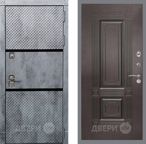 Входная металлическая Дверь Рекс (REX) 15 Бетон Темный FL-2 Венге в Голицыно
