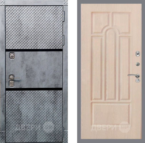 Входная металлическая Дверь Рекс (REX) 15 Бетон Темный FL-58 Беленый дуб в Голицыно