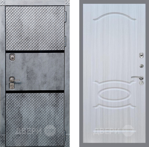 Входная металлическая Дверь Рекс (REX) 15 Бетон Темный FL-128 Сандал белый в Голицыно