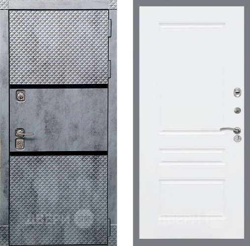 Входная металлическая Дверь Рекс (REX) 15 Бетон Темный FL-243 Силк Сноу в Голицыно