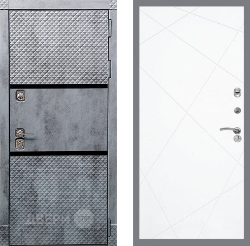 Входная металлическая Дверь Рекс (REX) 15 Бетон Темный FL-291 Силк Сноу в Голицыно