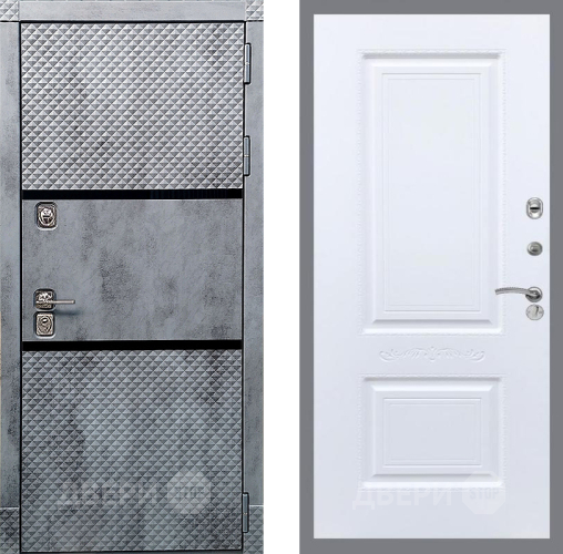 Входная металлическая Дверь Рекс (REX) 15 Бетон Темный Смальта Силк Сноу в Голицыно