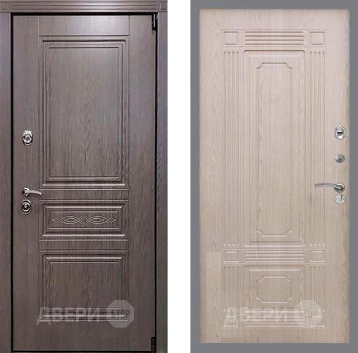 Входная металлическая Дверь Рекс (REX) Премиум-S FL-2 Беленый дуб в Голицыно