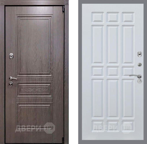 Входная металлическая Дверь Рекс (REX) Премиум-S FL-33 Белый ясень в Голицыно