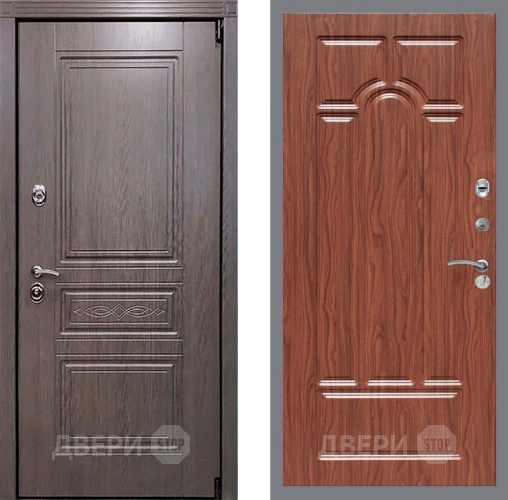 Входная металлическая Дверь Рекс (REX) Премиум-S FL-58 орех тисненый в Голицыно