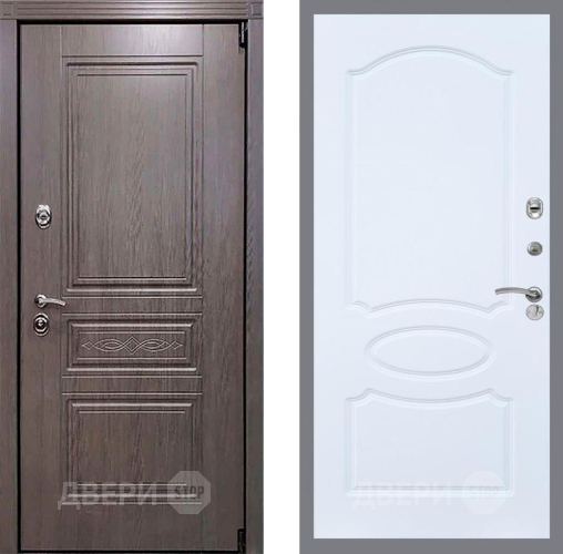 Входная металлическая Дверь Рекс (REX) Премиум-S FL-128 Силк Сноу в Голицыно