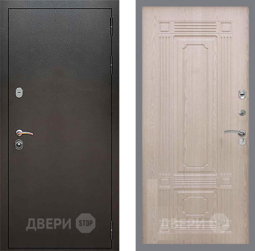 Входная металлическая Дверь Рекс (REX) 5 Серебро Антик FL-2 Беленый дуб в Голицыно