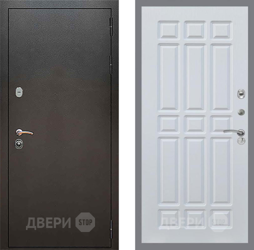 Дверь Рекс (REX) 5 Серебро Антик FL-33 Белый ясень в Голицыно