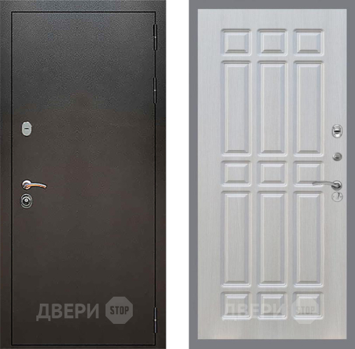 Входная металлическая Дверь Рекс (REX) 5 Серебро Антик FL-33 Лиственница беж в Голицыно