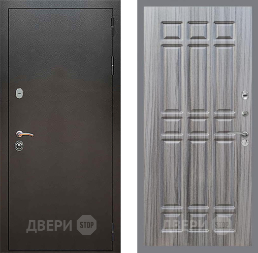Входная металлическая Дверь Рекс (REX) 5 Серебро Антик FL-33 Сандал грей в Голицыно