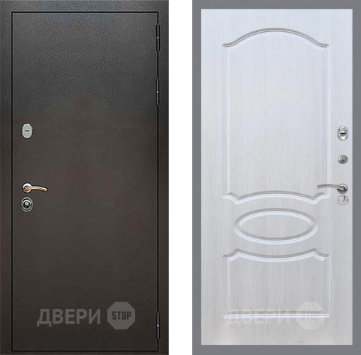 Входная металлическая Дверь Рекс (REX) 5 Серебро Антик FL-128 Лиственница беж в Голицыно