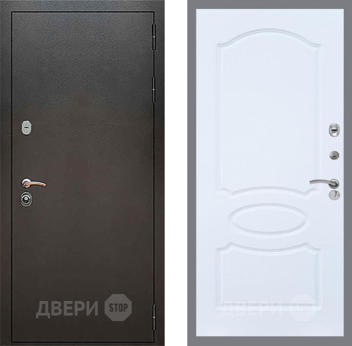 Входная металлическая Дверь Рекс (REX) 5 Серебро Антик FL-128 Силк Сноу в Голицыно