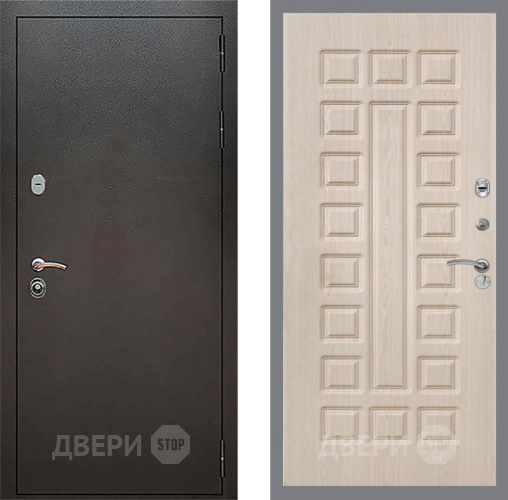 Входная металлическая Дверь Рекс (REX) 5 Серебро Антик FL-183 Беленый дуб в Голицыно