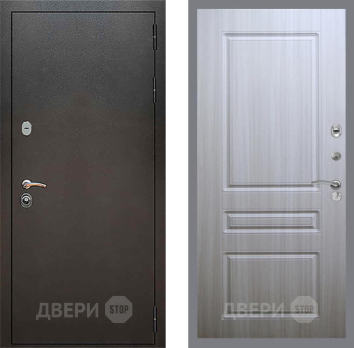 Входная металлическая Дверь Рекс (REX) 5 Серебро Антик FL-243 Сандал белый в Голицыно